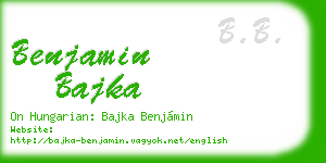 benjamin bajka business card