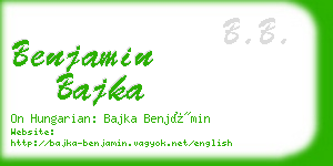 benjamin bajka business card